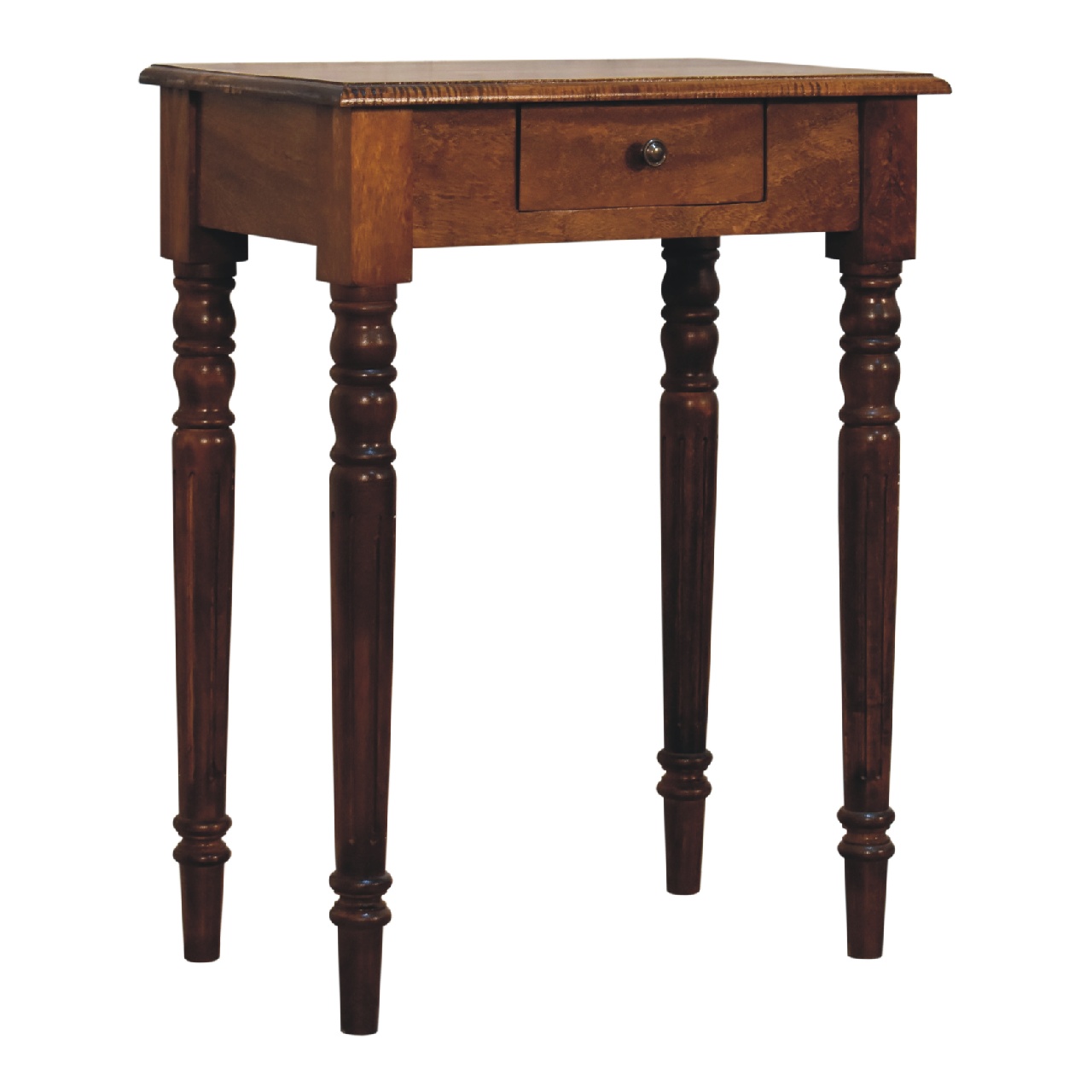 Chestnut Turned Leg Writing Desk - Image 4