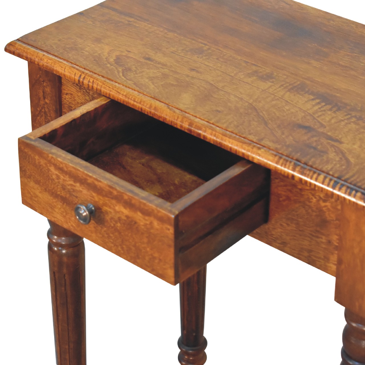 Chestnut Turned Leg Writing Desk - Image 7