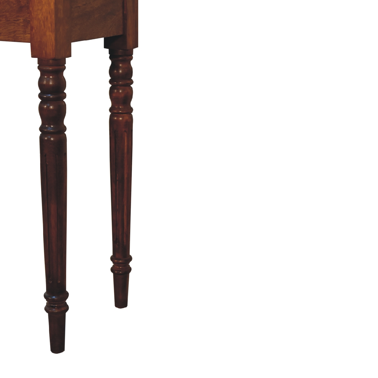 Chestnut Turned Leg Writing Desk - Image 8