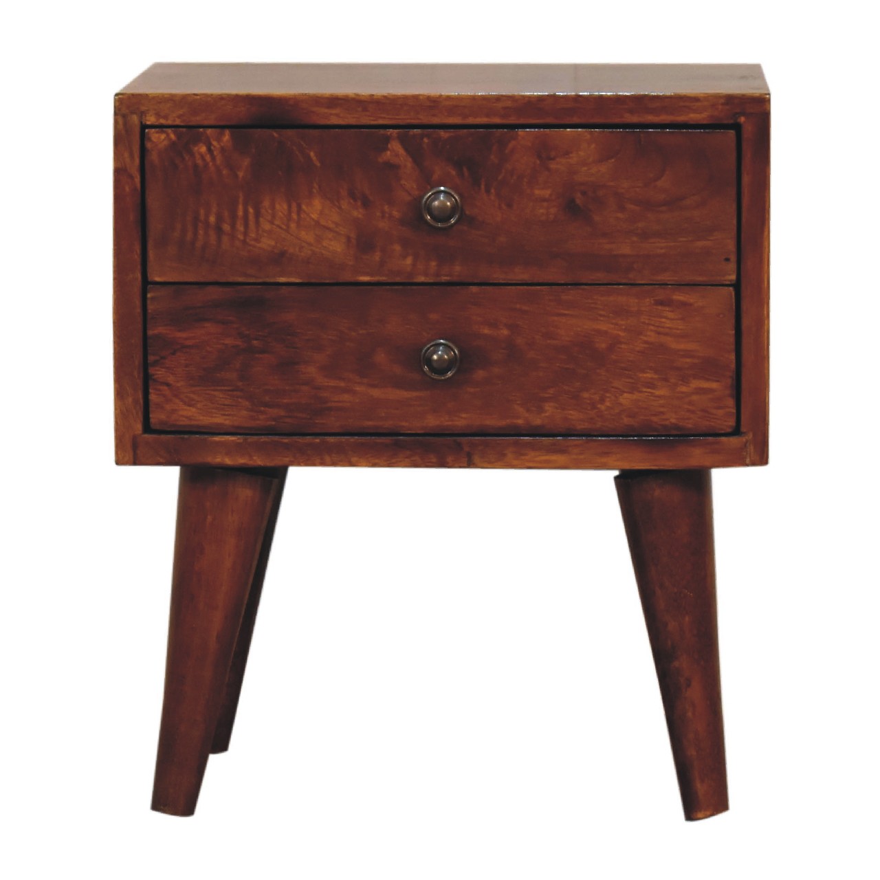 Mini Chestnut Modern Bedside - Image 2