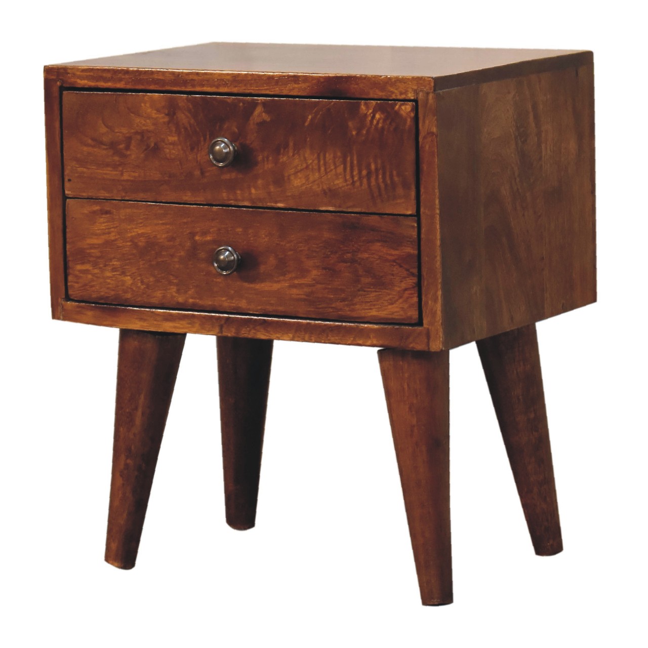 Mini Chestnut Modern Bedside - Image 4