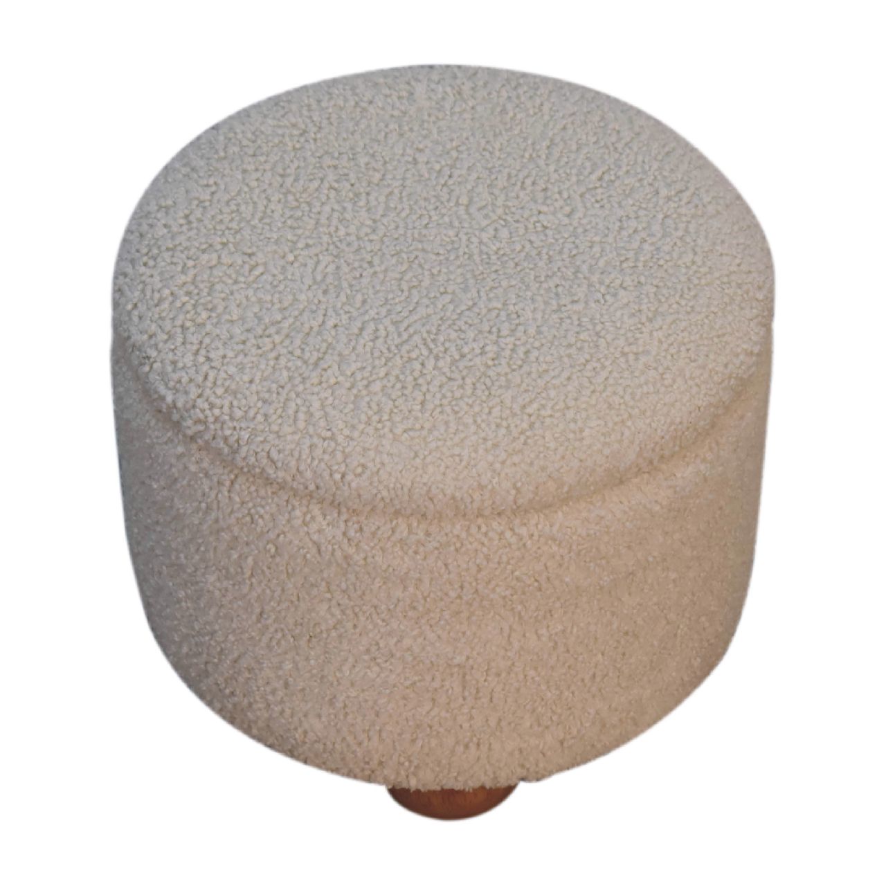 Cream Boucle Storage Footstool - Image 4
