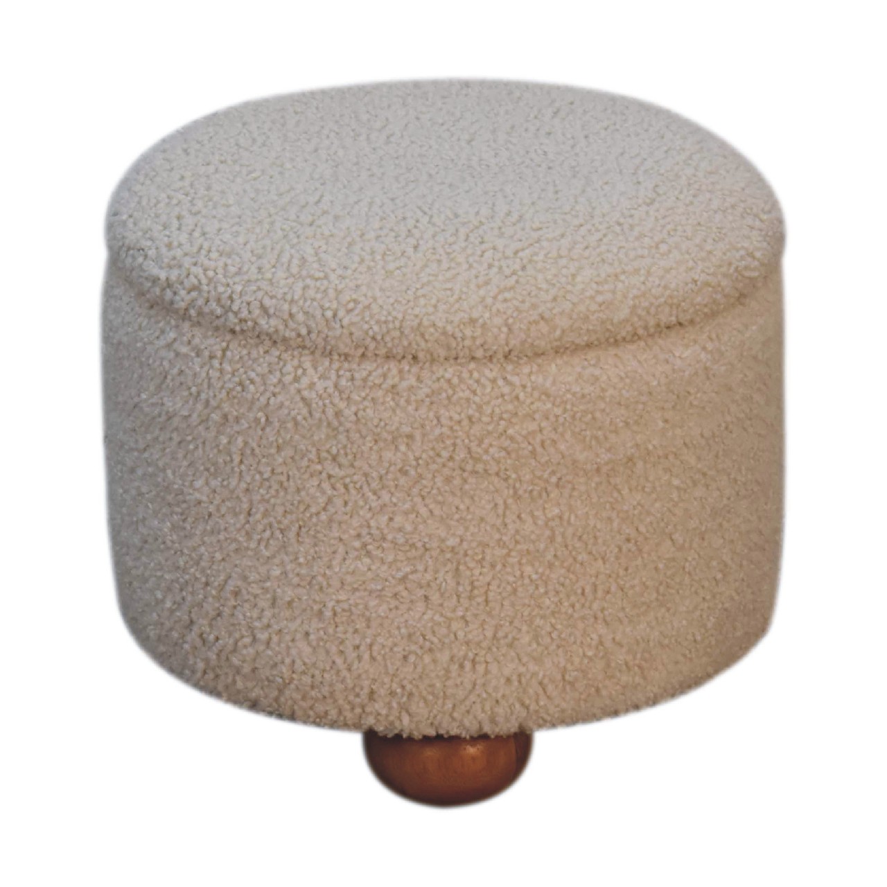 Cream Boucle Storage Footstool - Image 6
