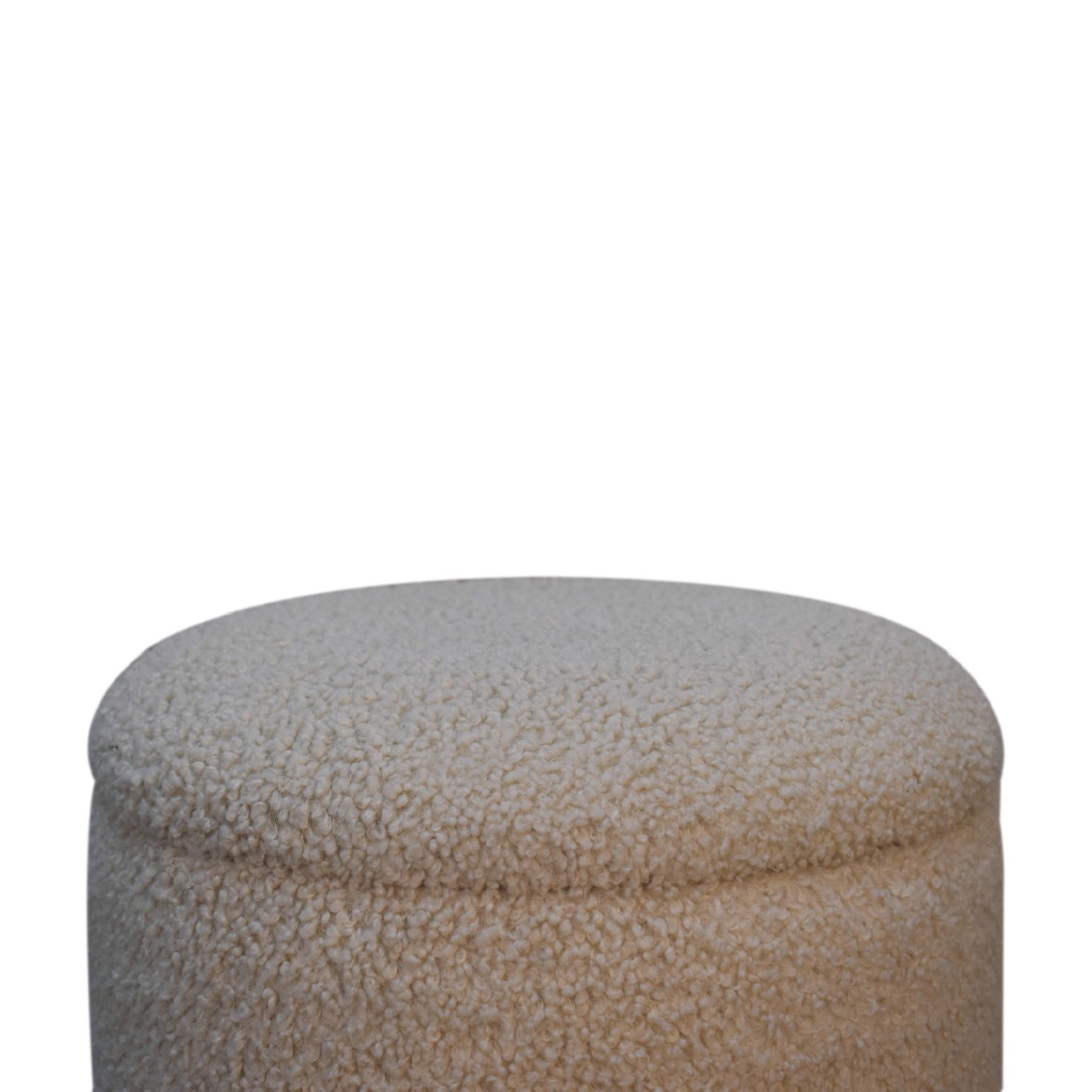 Cream Boucle Storage Footstool - Image 7