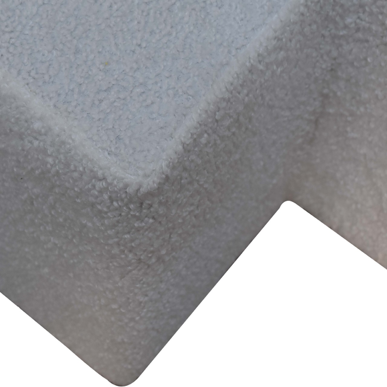 White Boucle Twin Footstool - Image 9