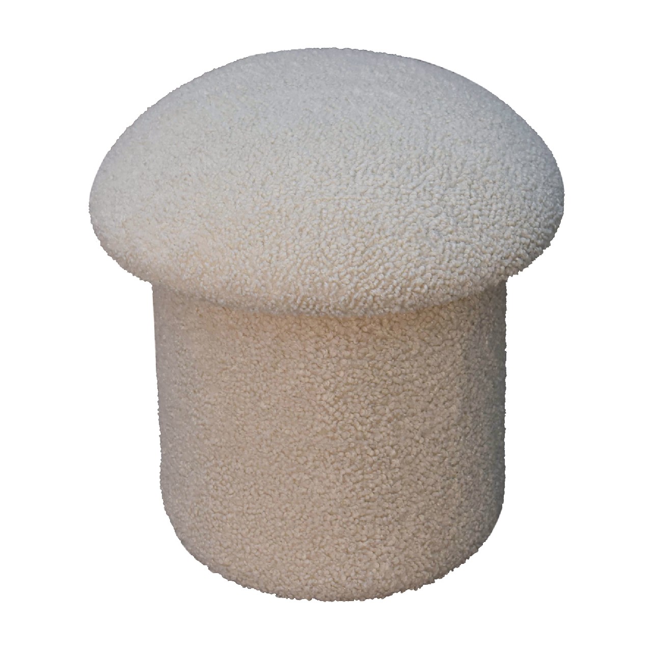 Cream Boucle Mushroom Footstool - Image 3