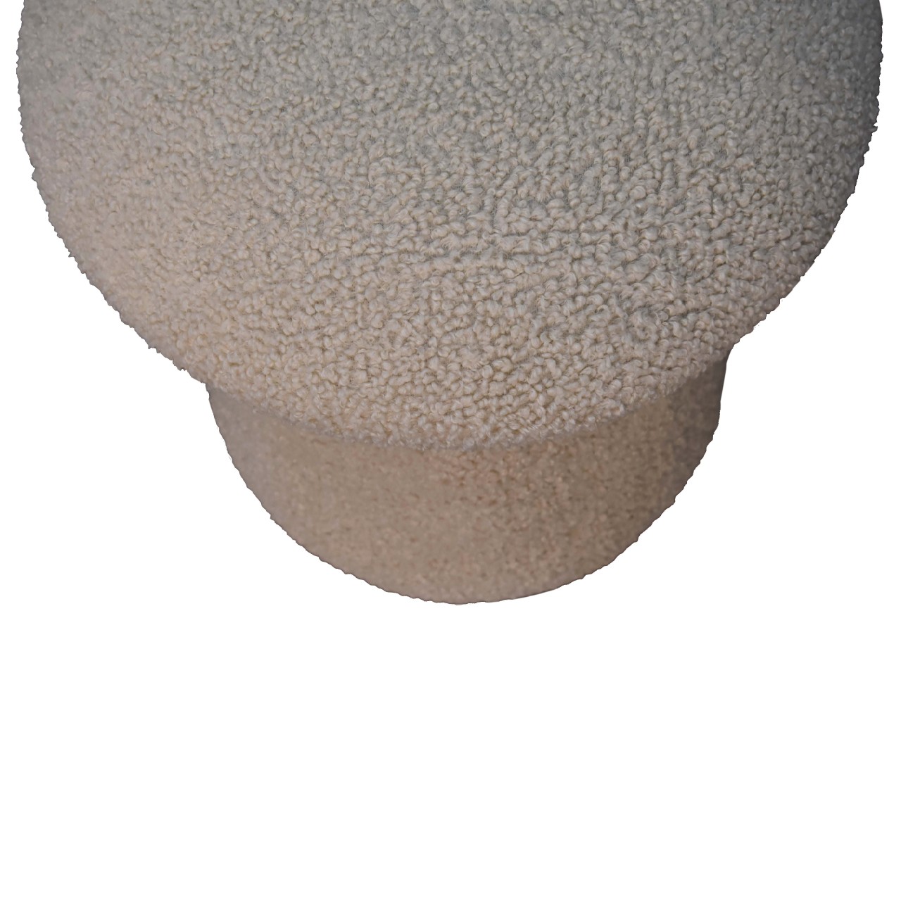 Cream Boucle Mushroom Footstool - Image 4