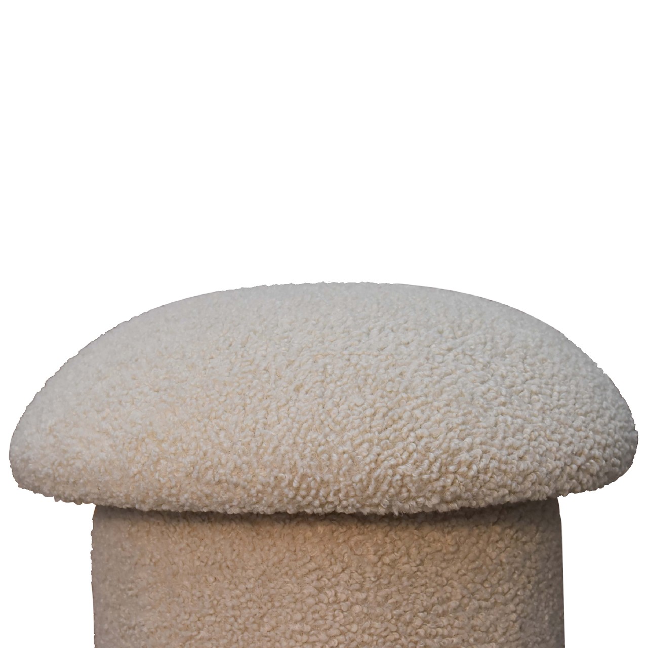 Cream Boucle Mushroom Footstool - Image 5