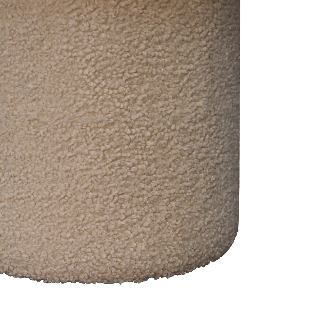 Cream Boucle Mushroom Footstool - Image 7