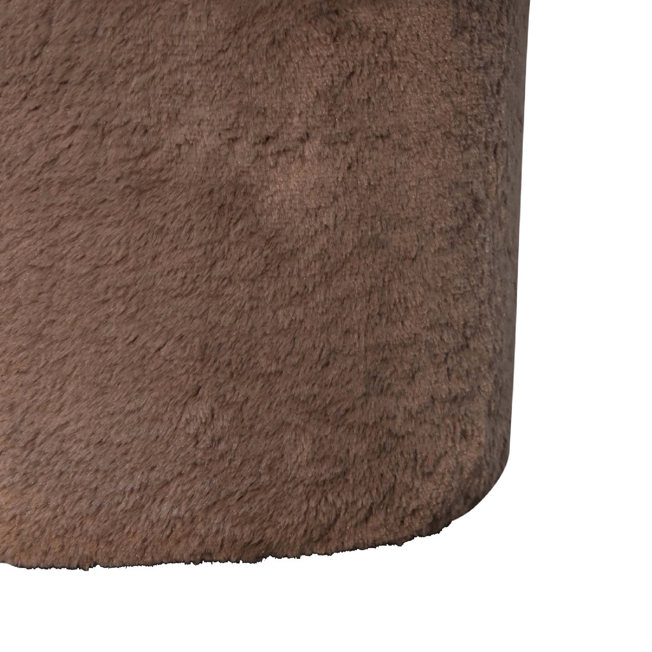 Mocha Faux Fur Mushroom Footstool - Image 8