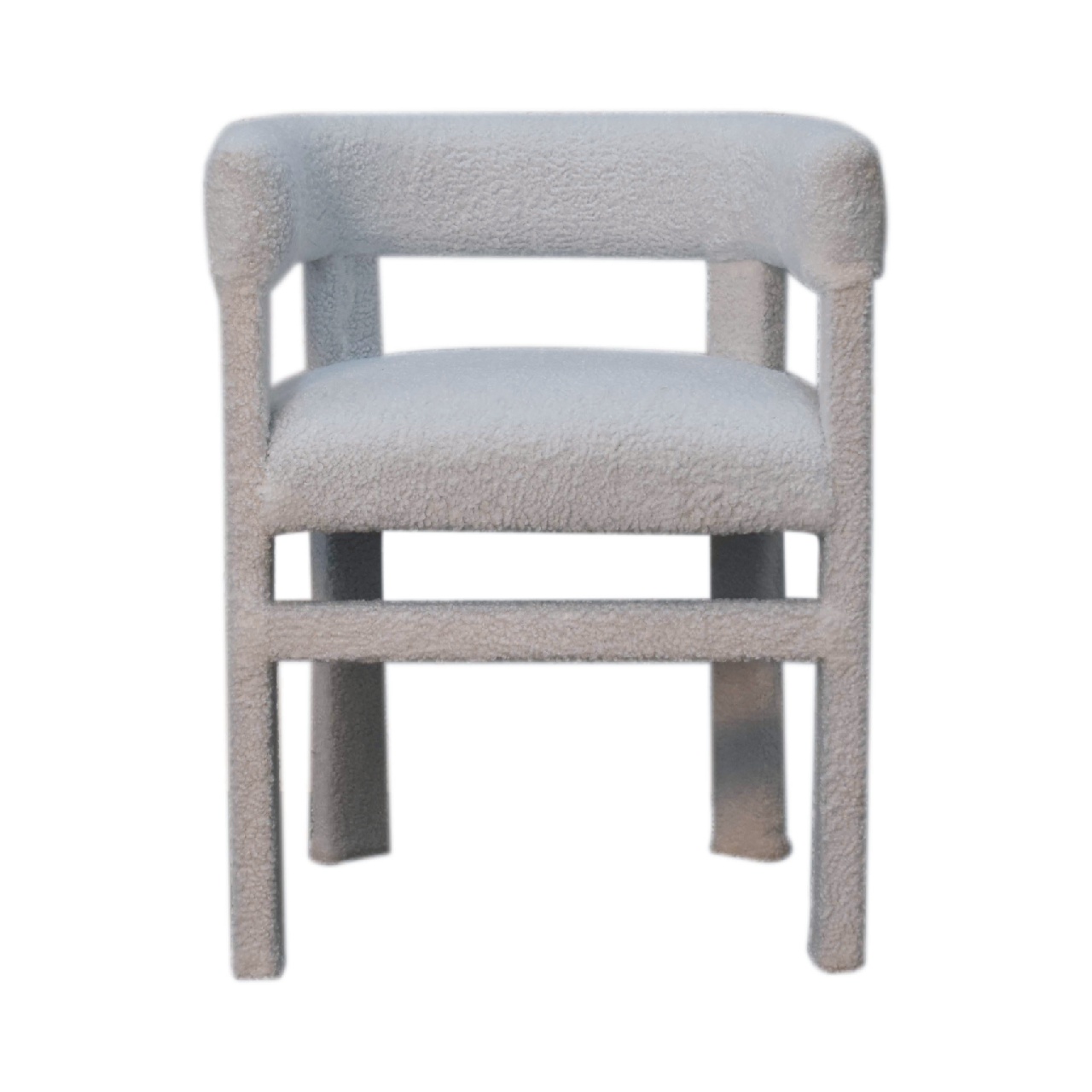 White Boucle Occasional Chair - Image 2