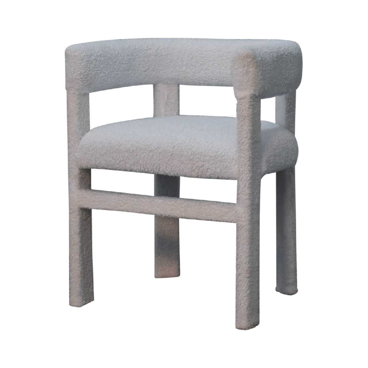 White Boucle Occasional Chair - Image 3