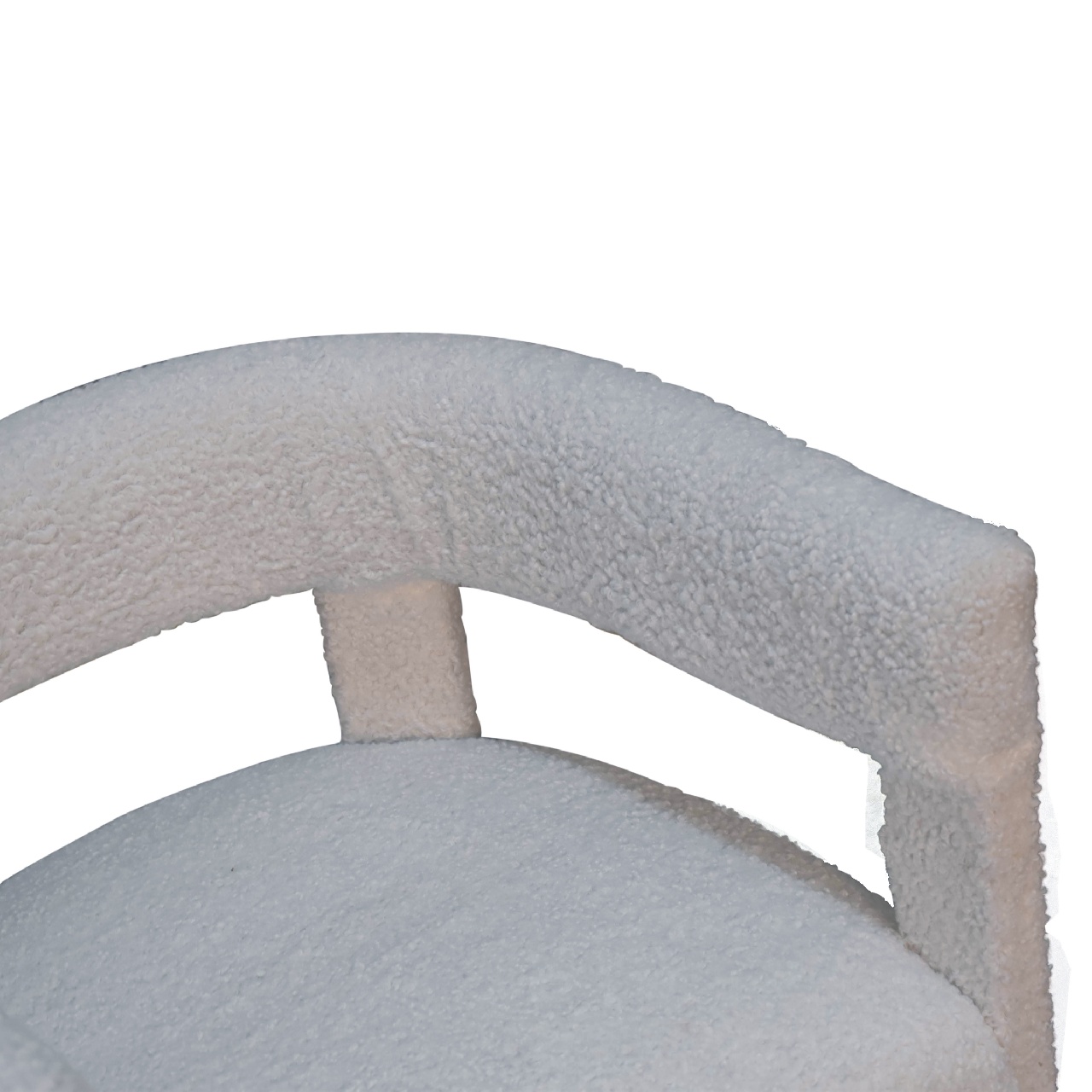 White Boucle Occasional Chair - Image 6