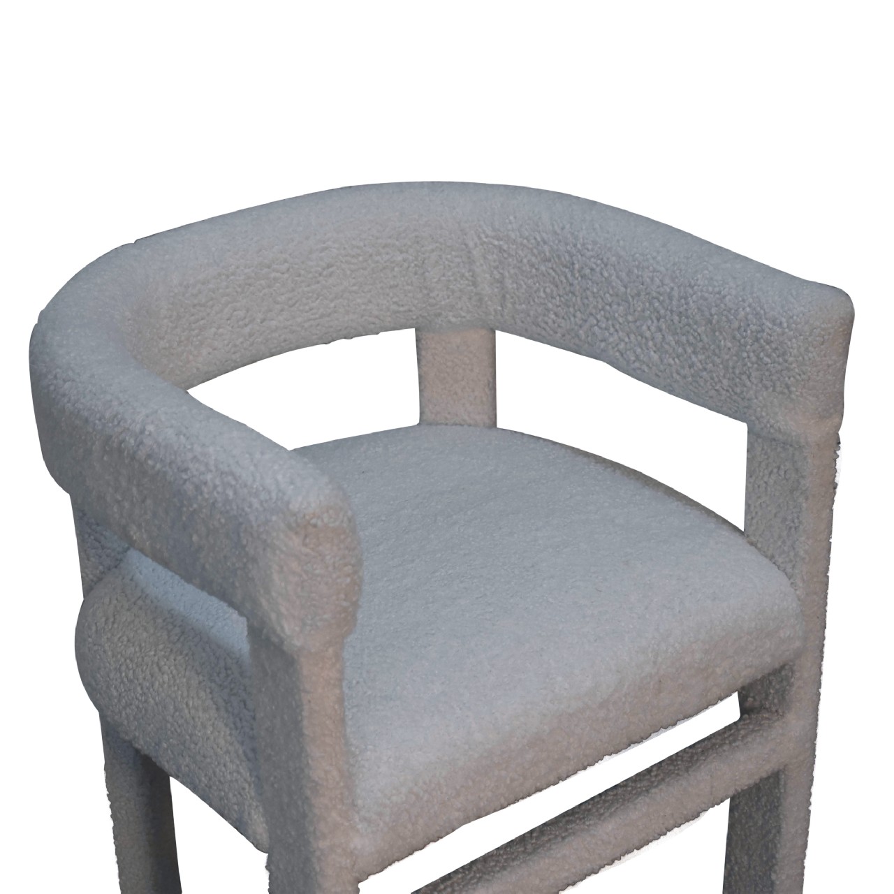 White Boucle Occasional Chair - Image 7