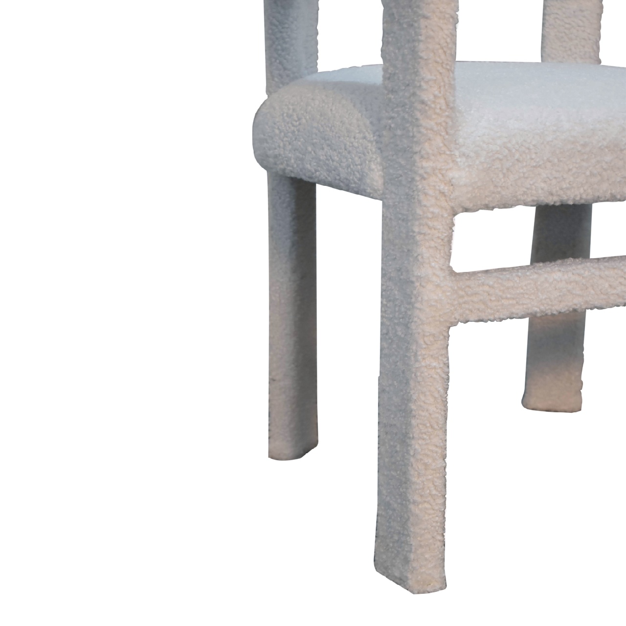 White Boucle Occasional Chair - Image 8