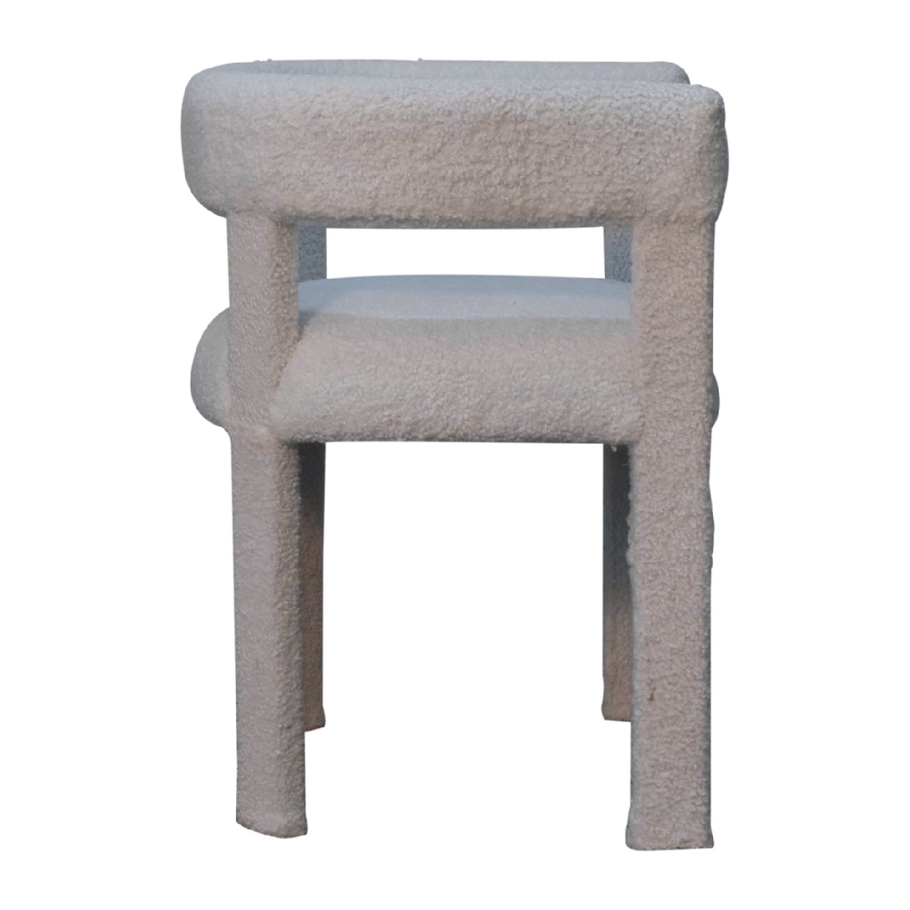 White Boucle Occasional Chair - Image 9