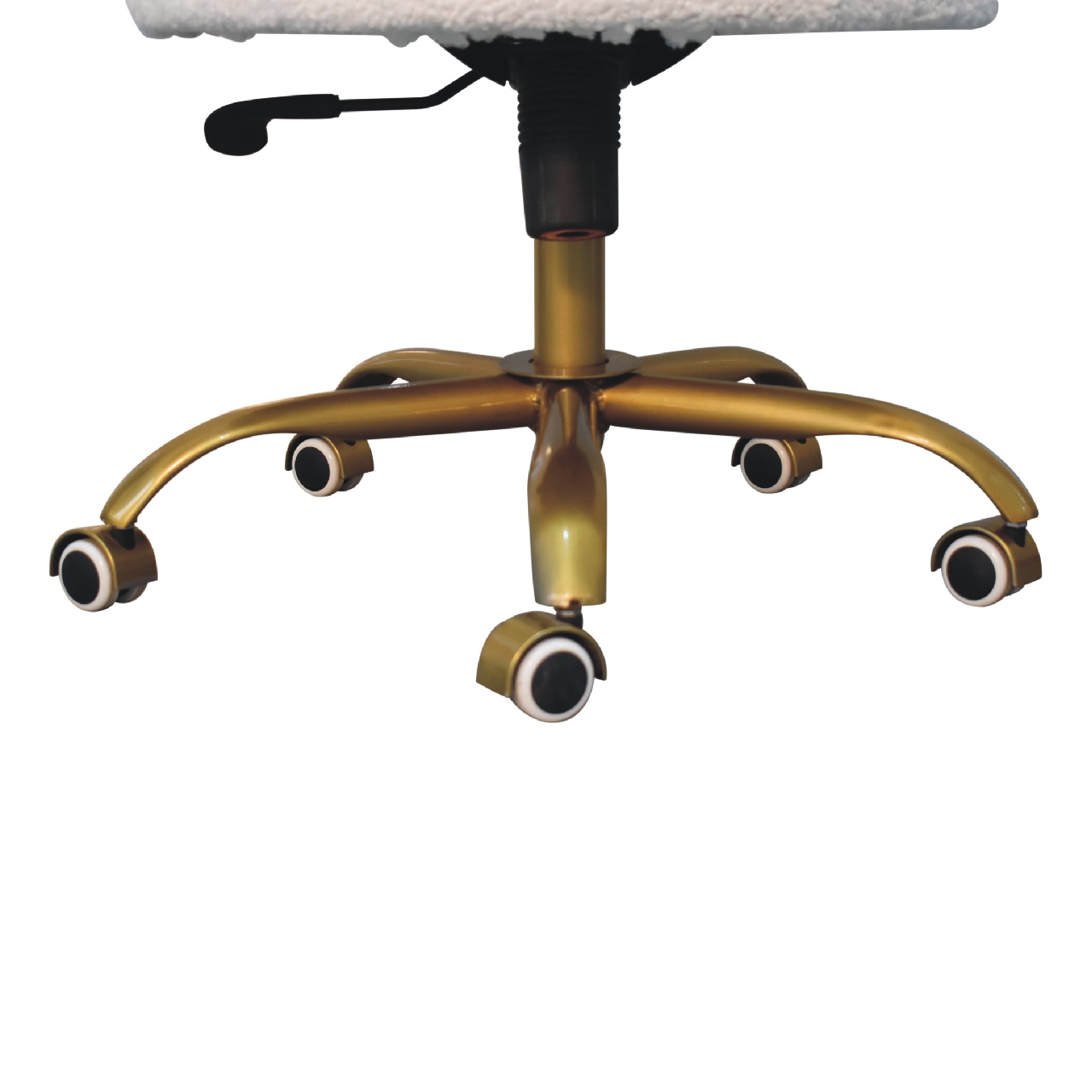 White Boucle Swival Chair - Image 8