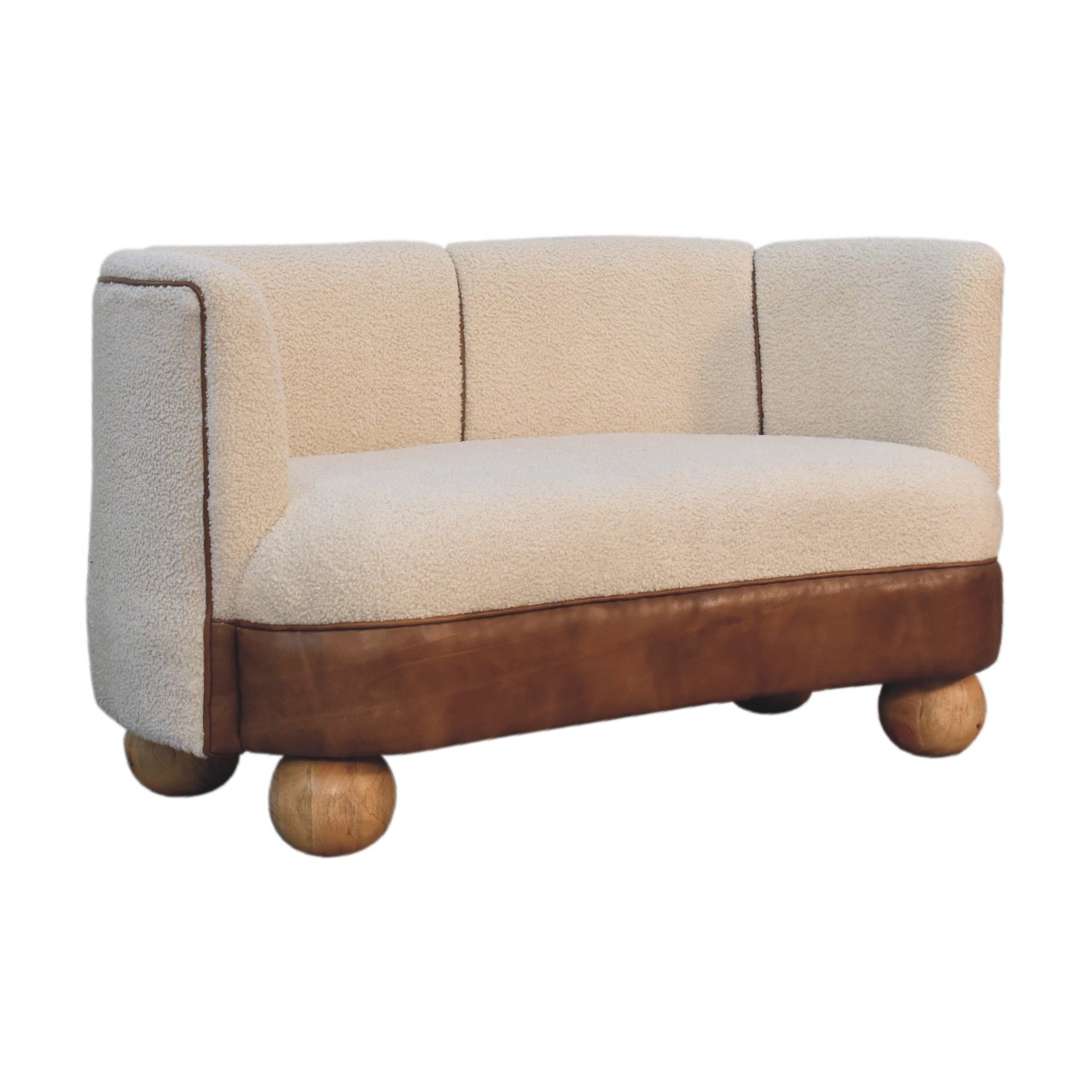 Boucle Cream Buffalo Small Sofa - Image 3