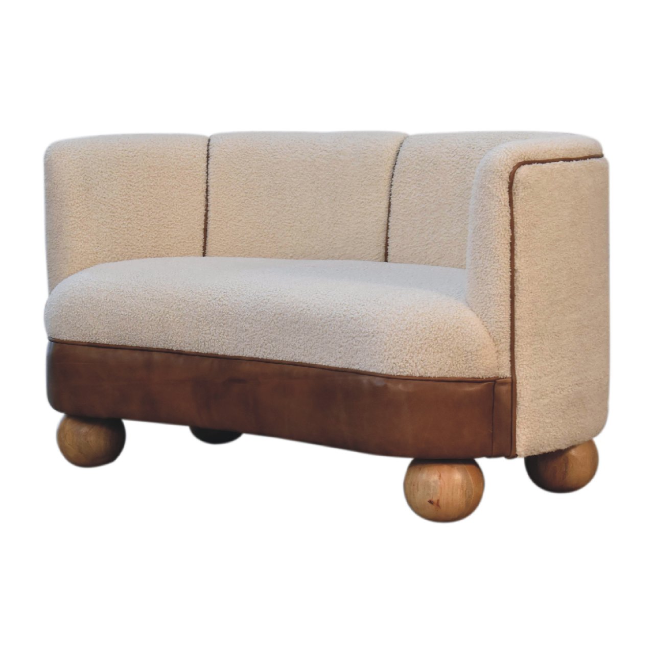Boucle Cream Buffalo Small Sofa - Image 4