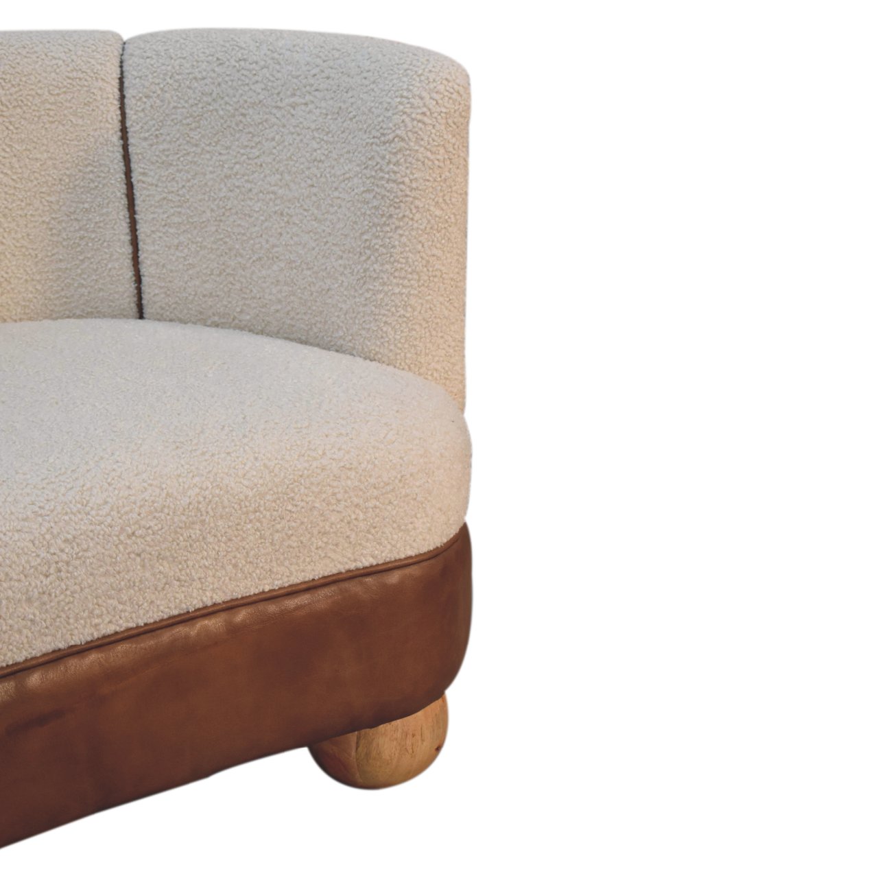 Boucle Cream Buffalo Small Sofa - Image 6