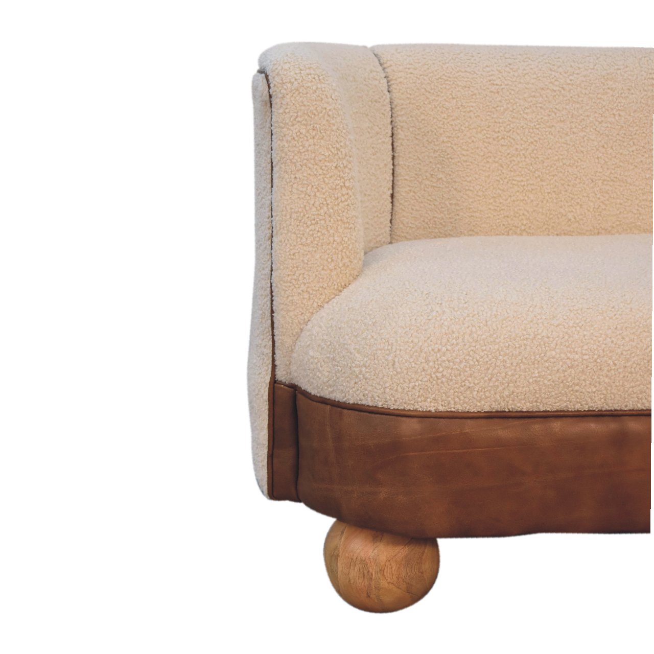 Boucle Cream Buffalo Small Sofa - Image 7