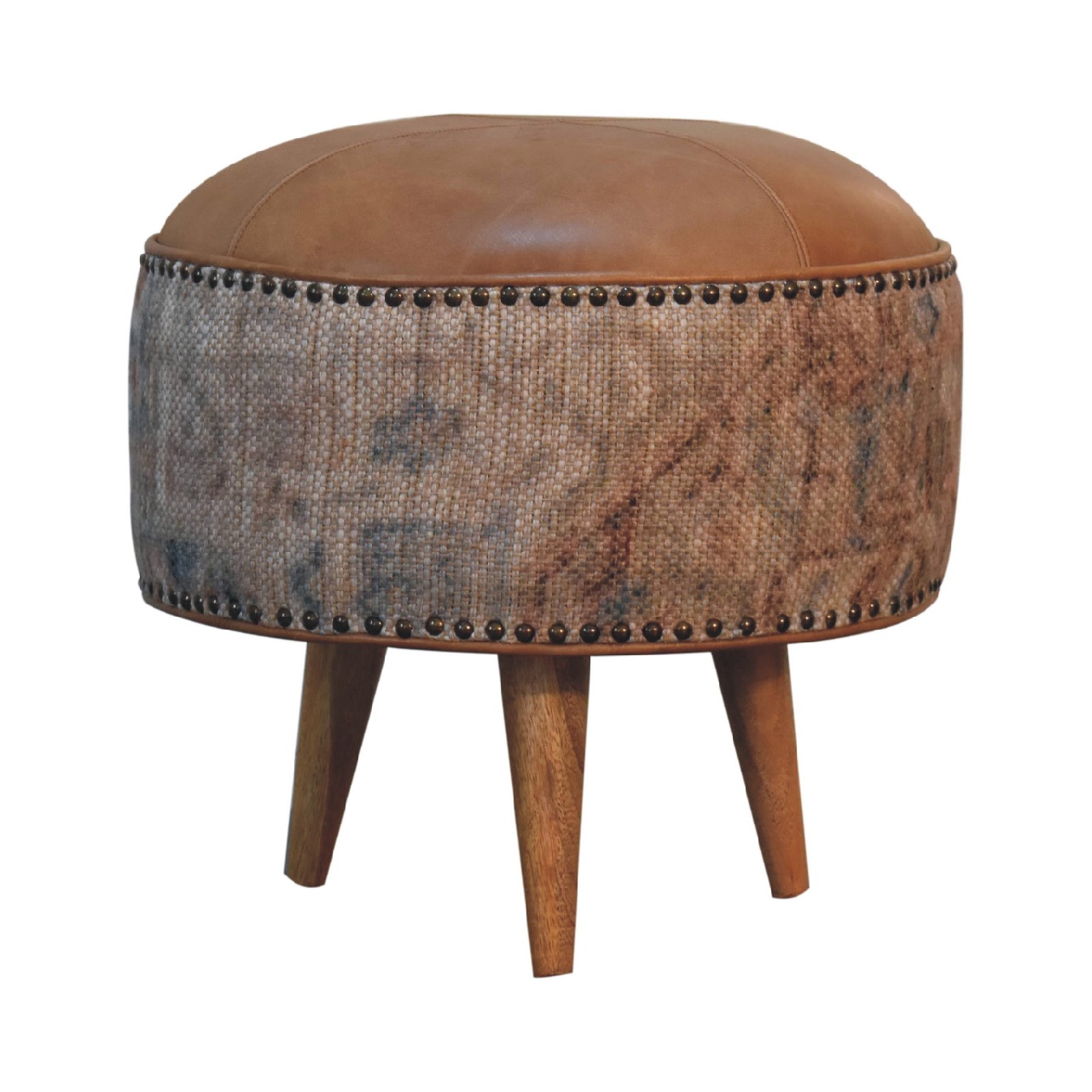 Haven Durrie Round Footstool - Image 2