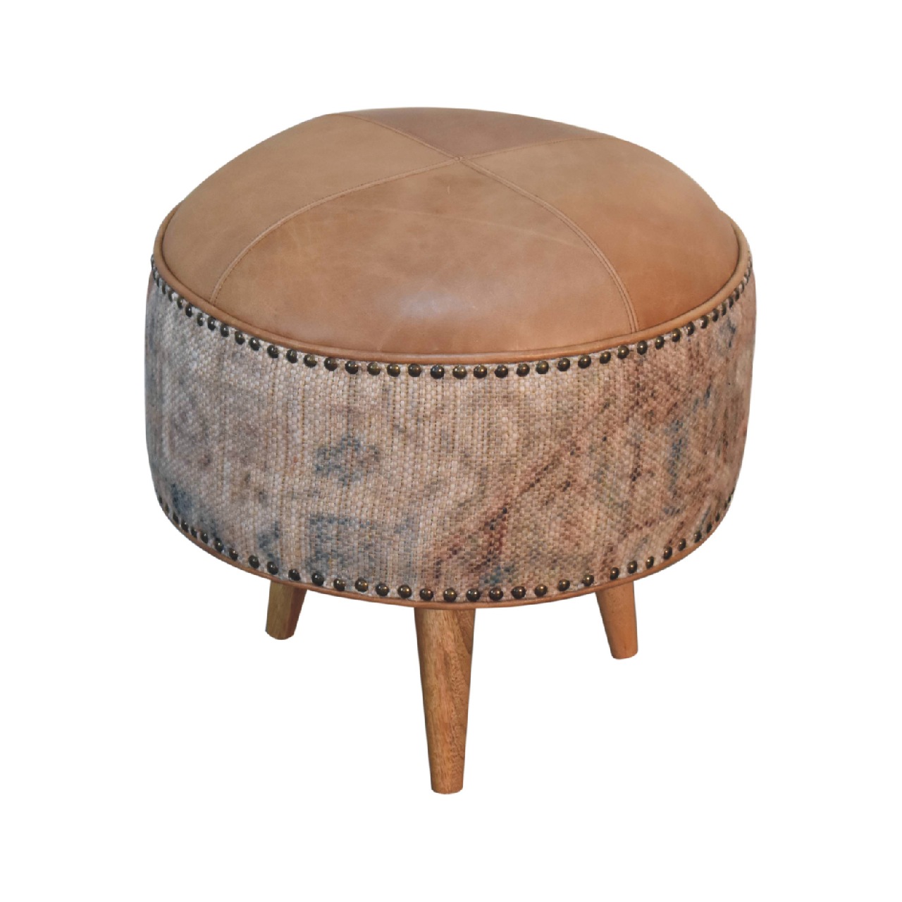 Haven Durrie Round Footstool - Image 3