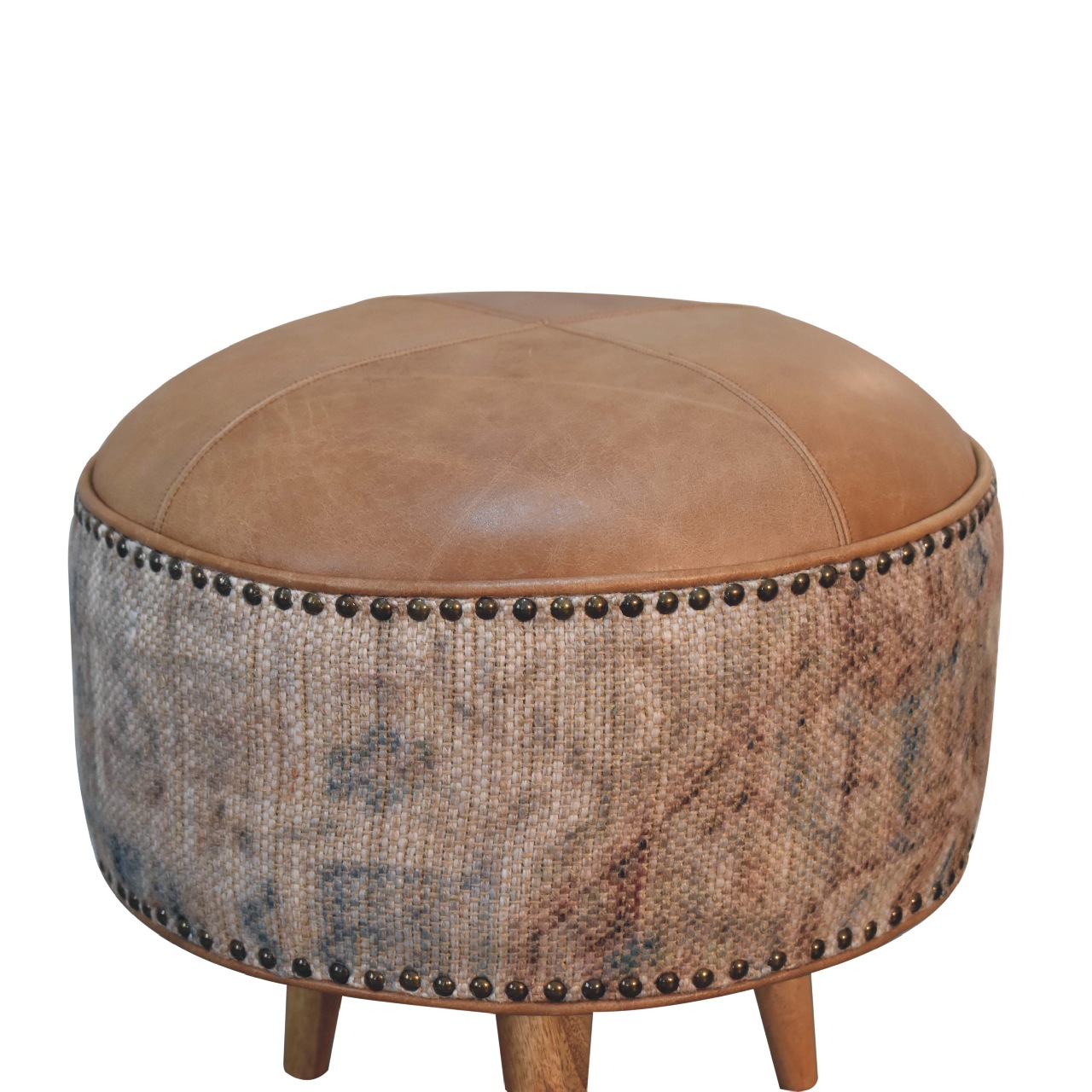 Haven Durrie Round Footstool - Image 4