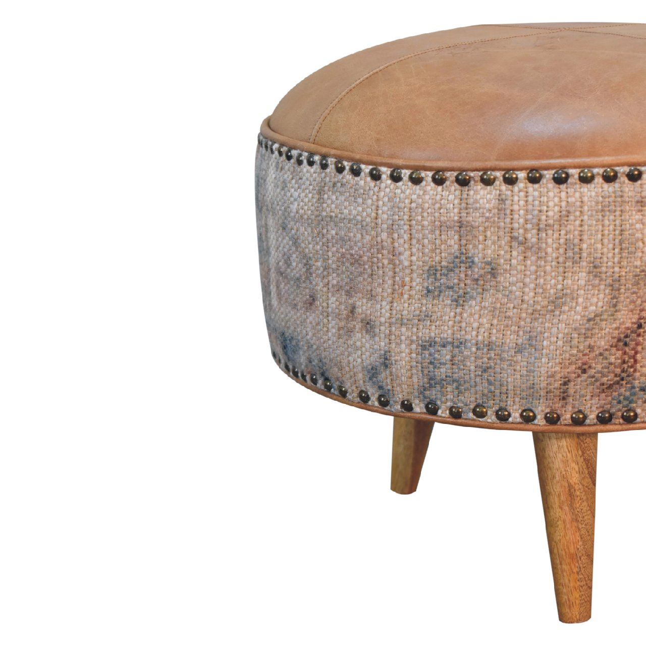 Haven Durrie Round Footstool - Image 7