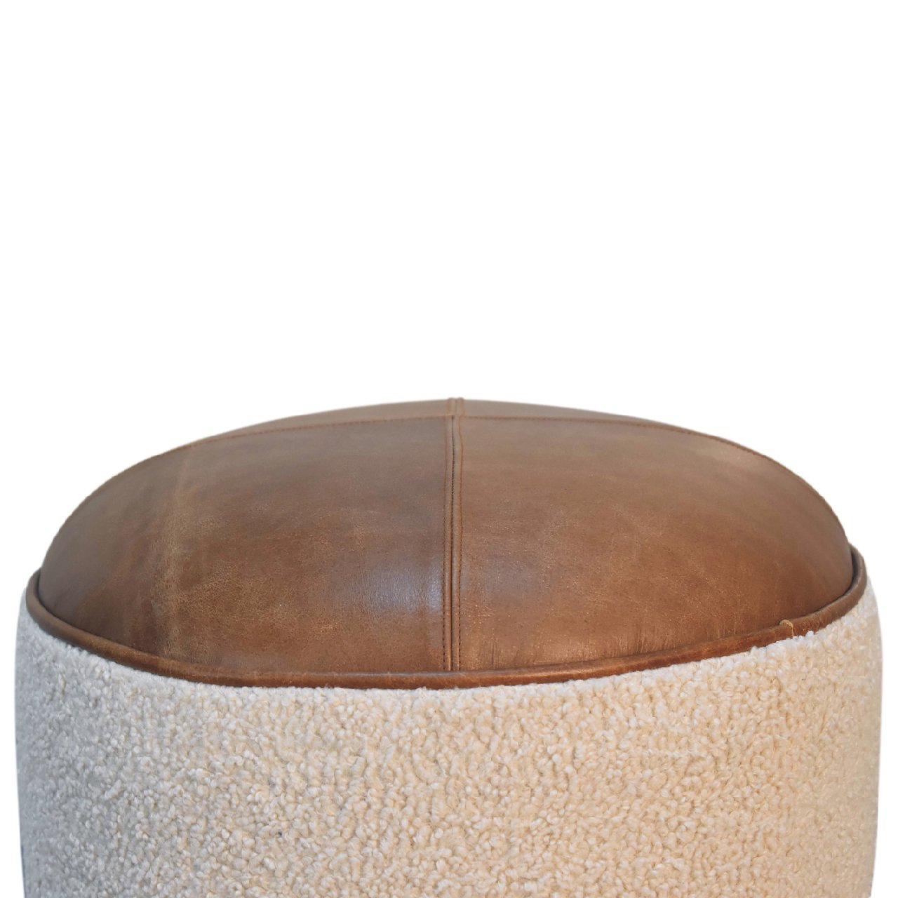 Cream Boucle Buffalo Footstool - Image 5