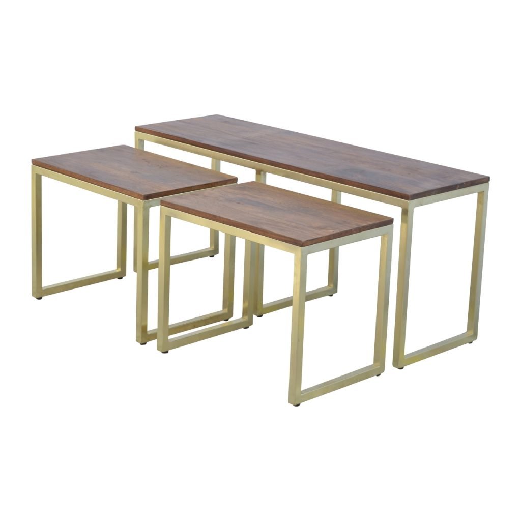 Chunky Gold Table Set of 3 - Image 2