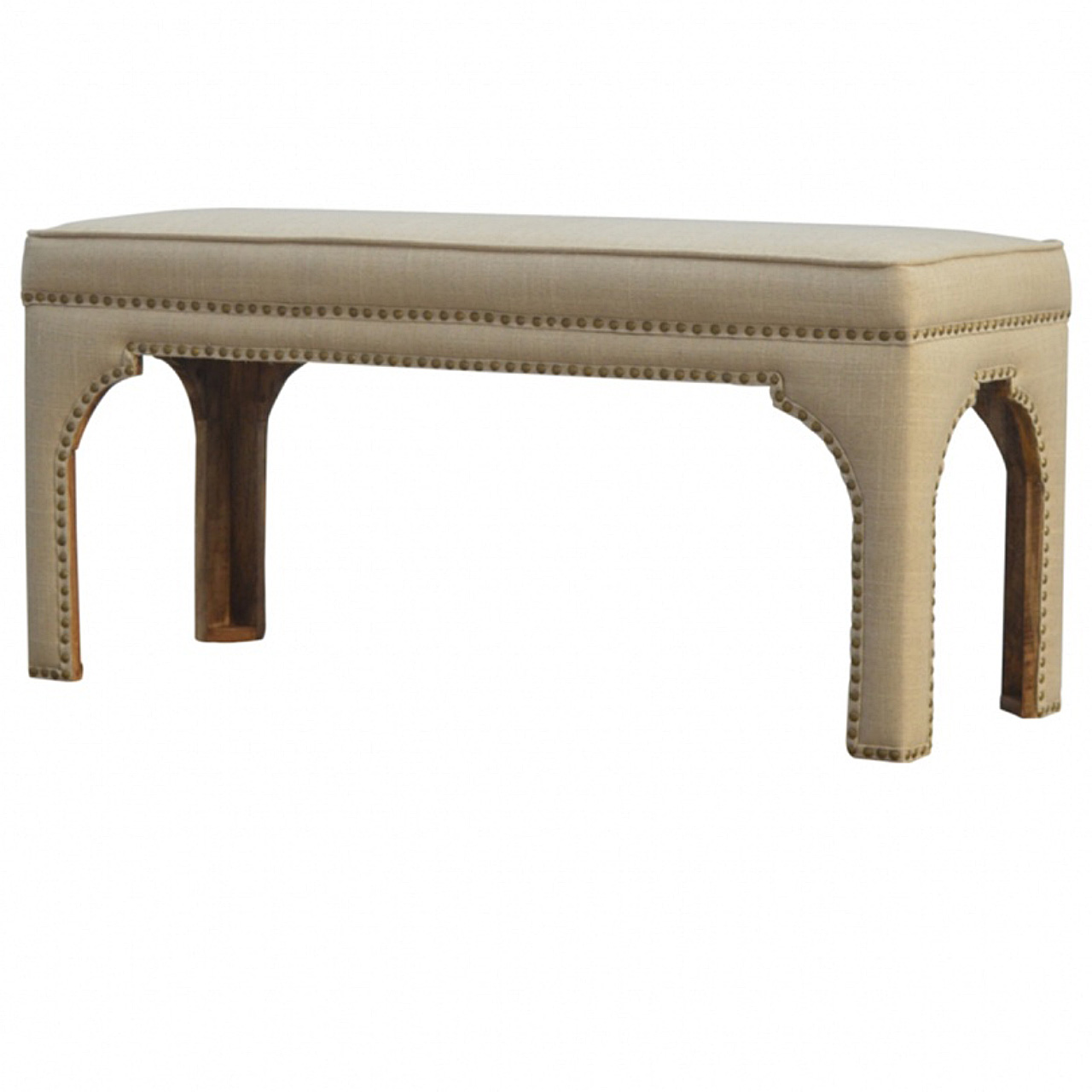 Mud Linen Occasional Bench - Image 2