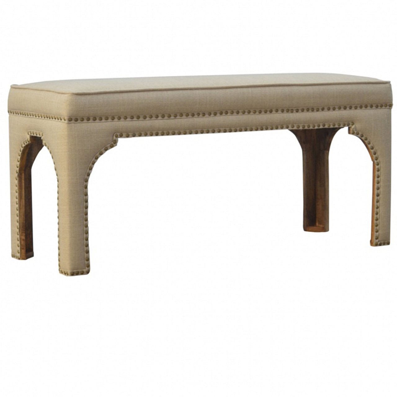 Mud Linen Occasional Bench - Image 3