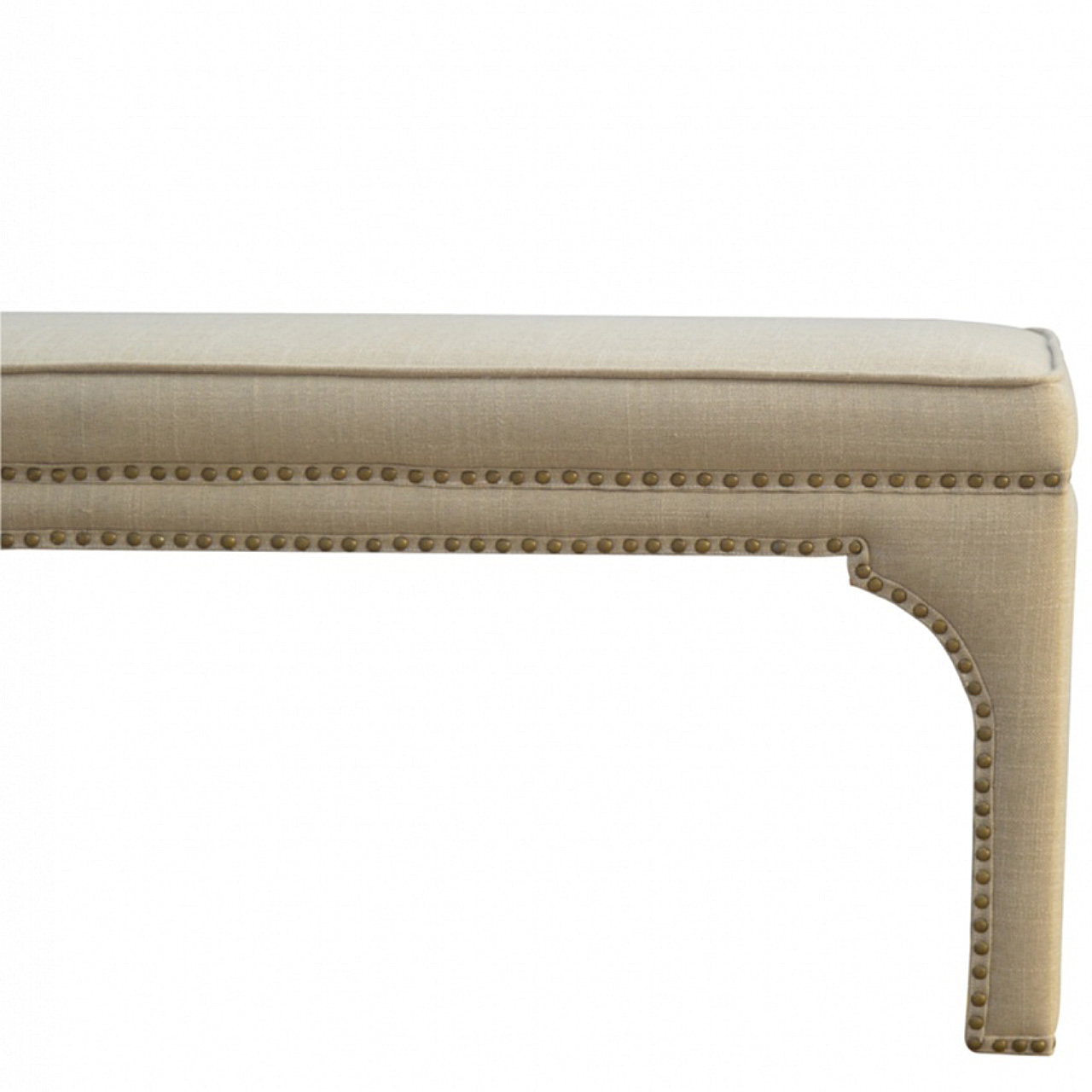 Mud Linen Occasional Bench - Image 4