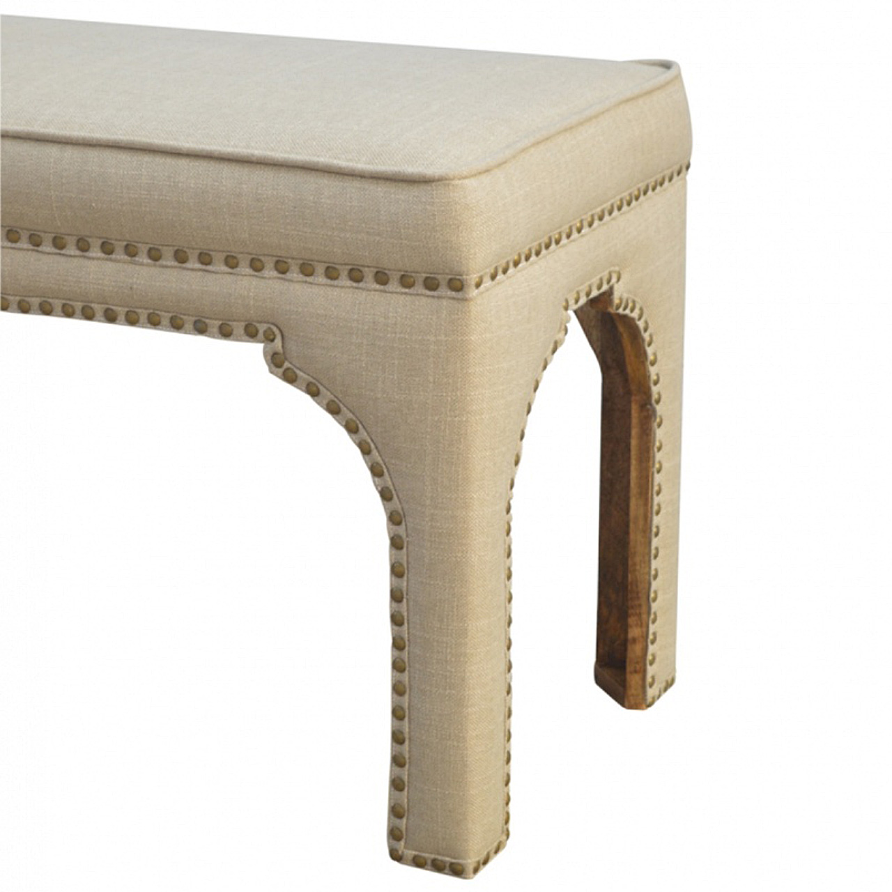 Mud Linen Occasional Bench - Image 5