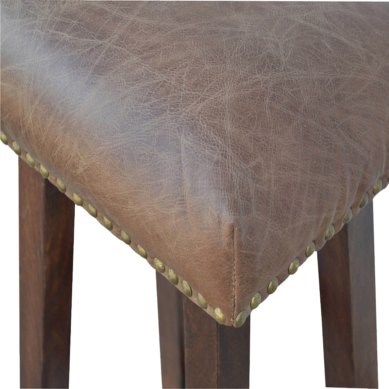 Buffalo Brass Leather Bar Stool - Image 5