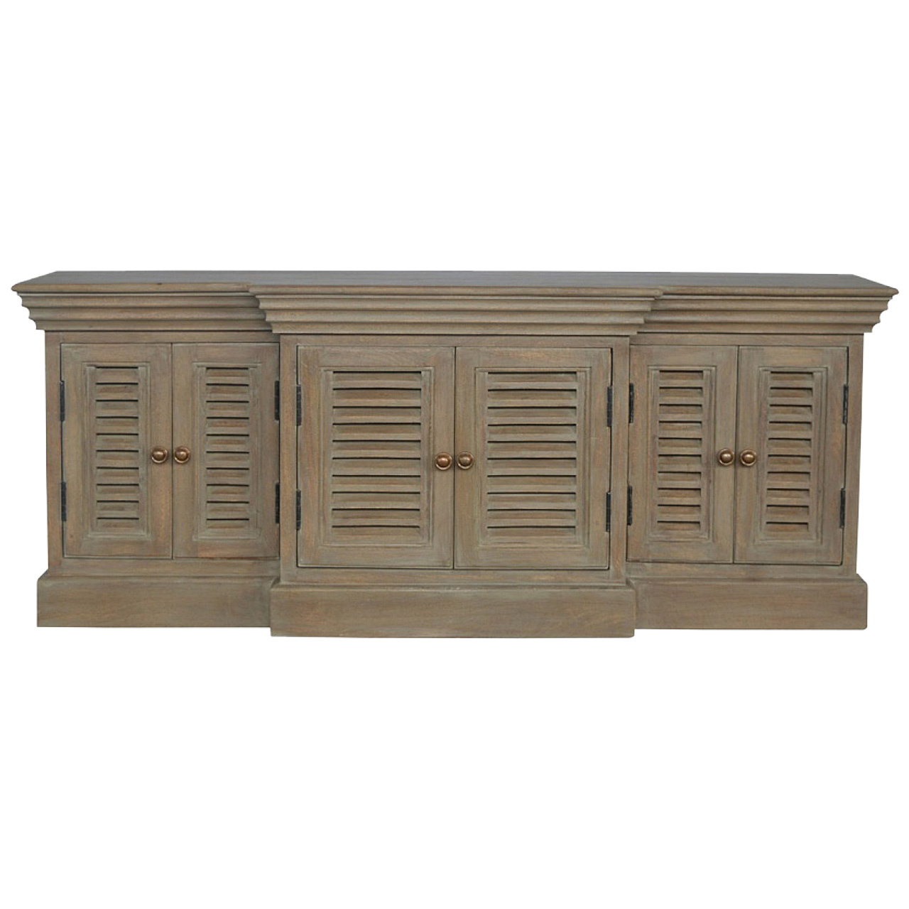 Grey Wash Shutter TV Cabinet