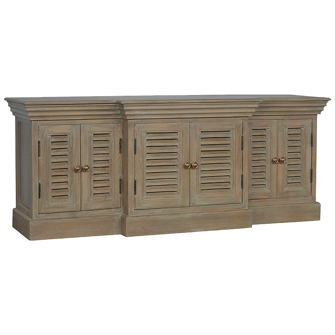 Grey Wash Shutter TV Cabinet - Image 2