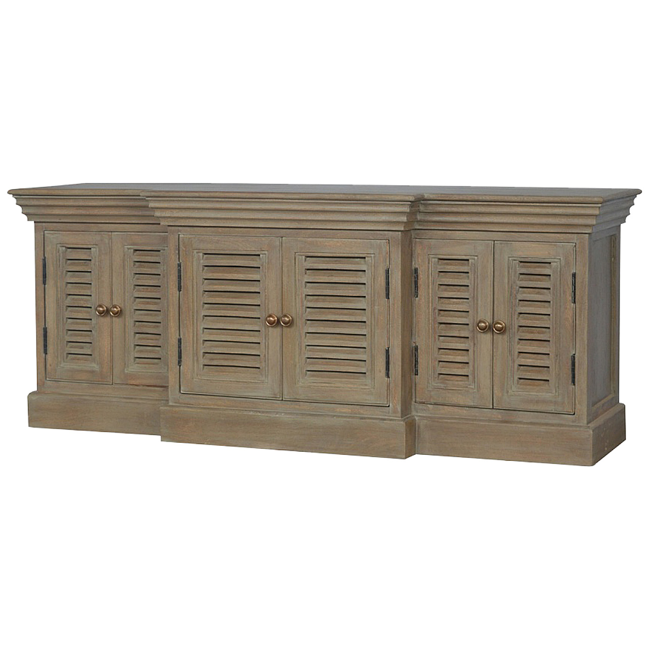 Grey Wash Shutter TV Cabinet - Image 3