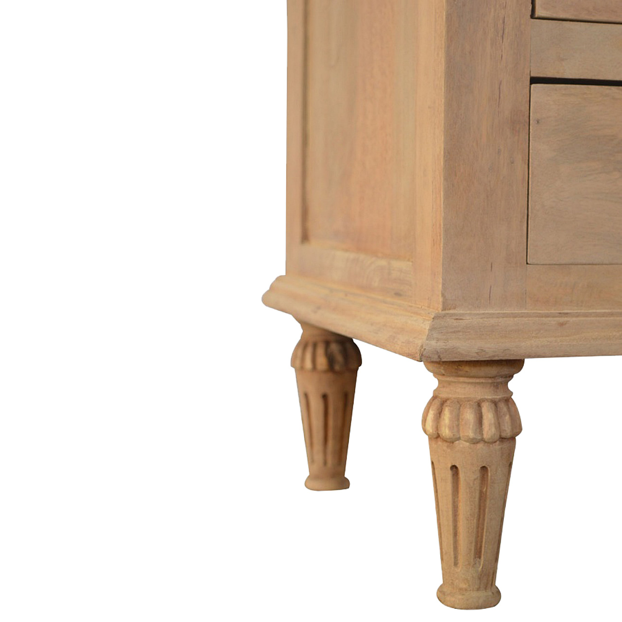 3 Drawer Mango Wood Bedside Table - Image 7