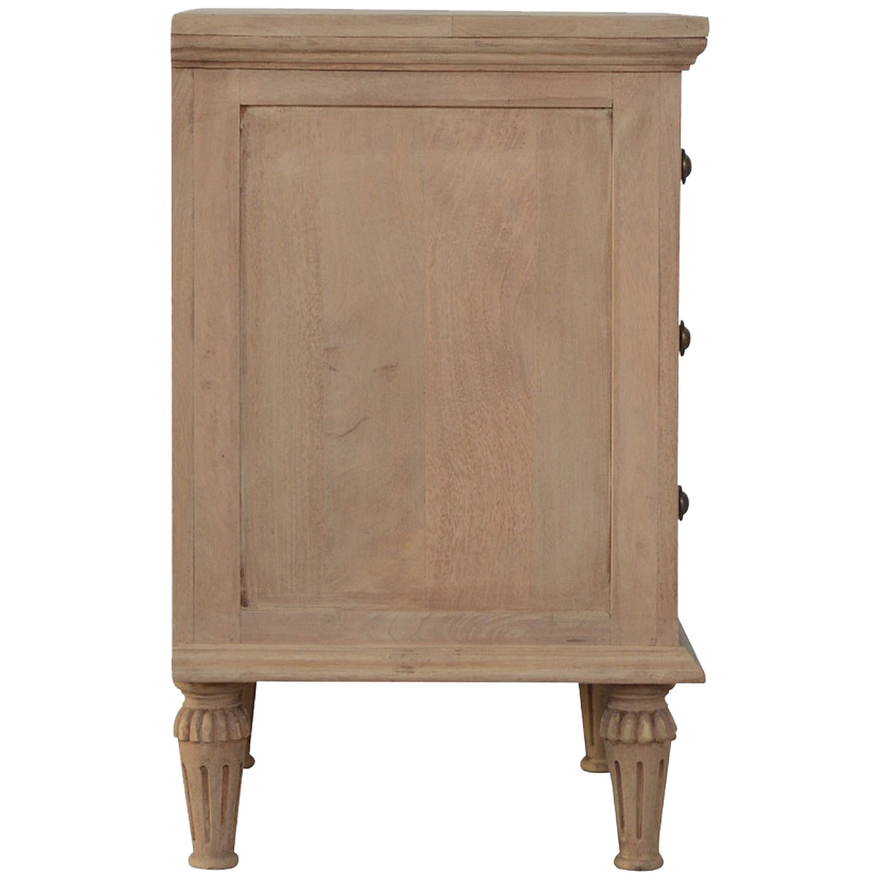 3 Drawer Mango Wood Bedside Table - Image 8