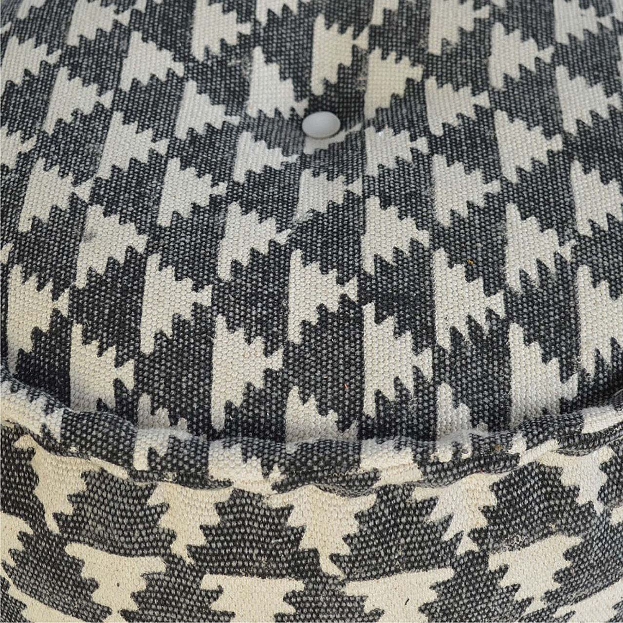 Jute Durrie Round Footstool - Image 5