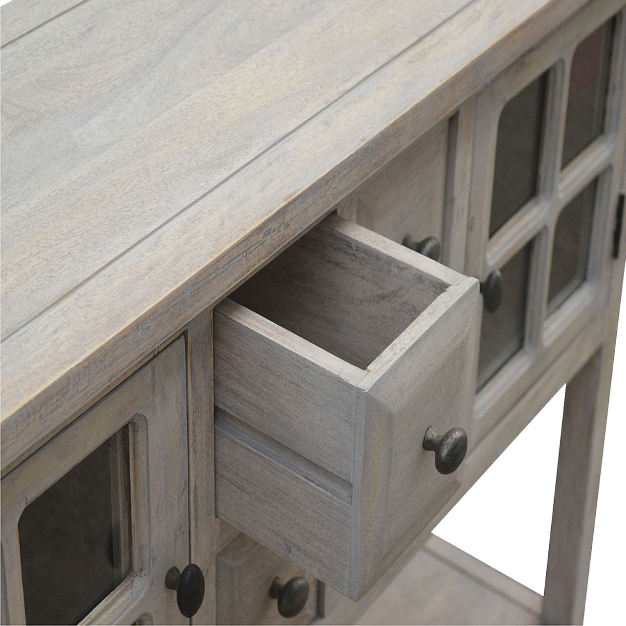 2 Door 4 Drawer Glazed Console - Image 5