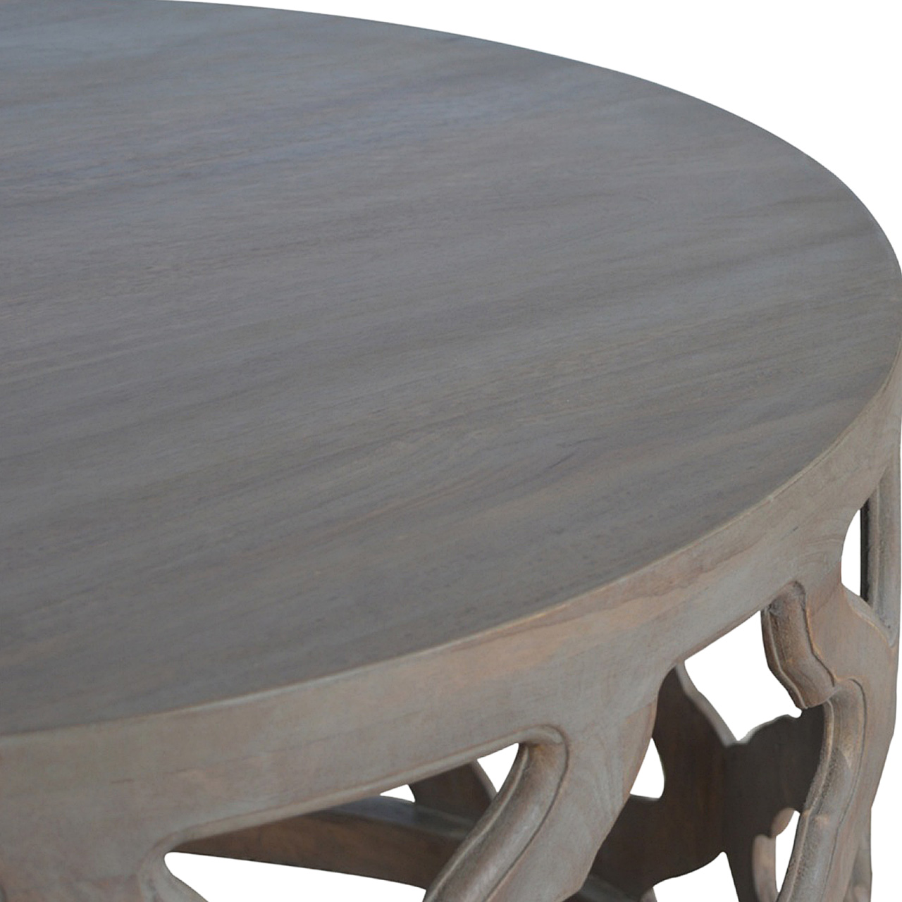 Grey Wash Large Cut-out Stool - Image 3