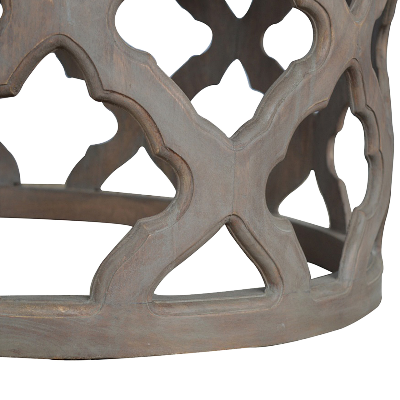 Grey Wash Large Cut-out Stool - Image 6