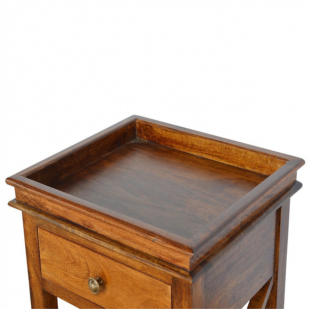 Solid Wood Criss-Cross End Table - Image 5