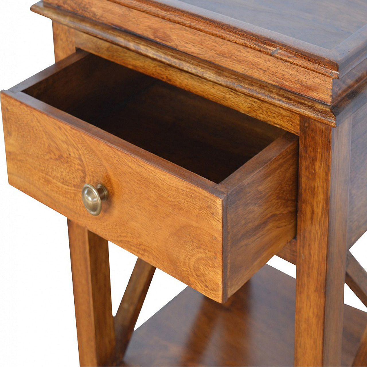 Solid Wood Criss-Cross End Table - Image 7