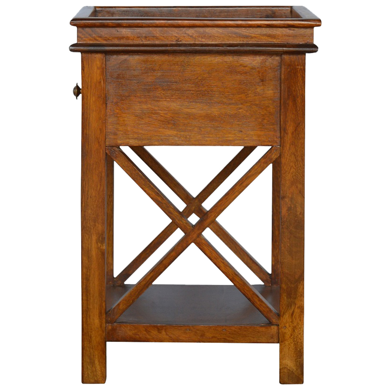 Solid Wood Criss-Cross End Table - Image 8