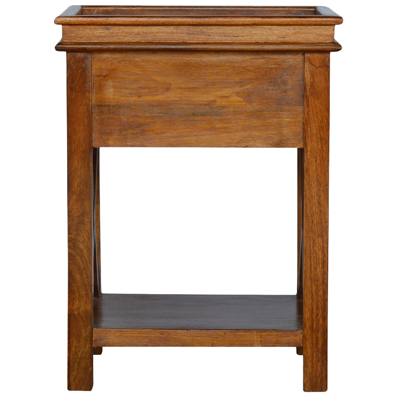 Solid Wood Criss-Cross End Table - Image 9
