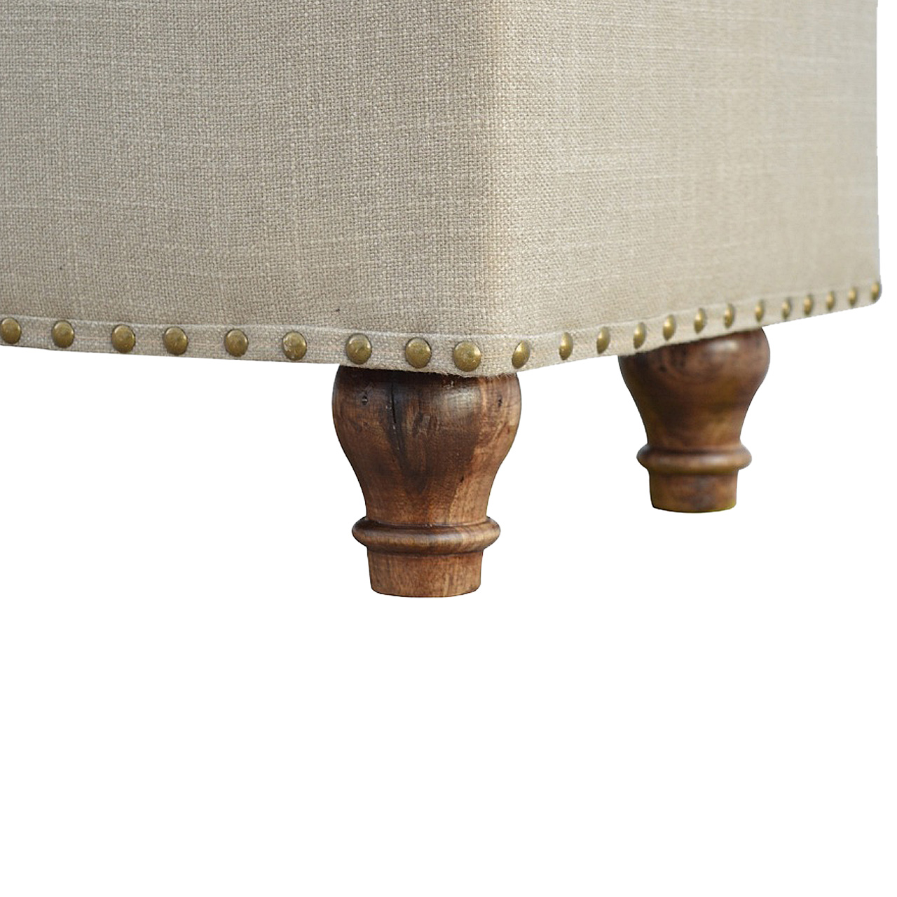Studded Linen Lid-up Bench - Image 6